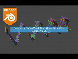LIVENODING Geometry Nodes Field: Sine Wave Animation