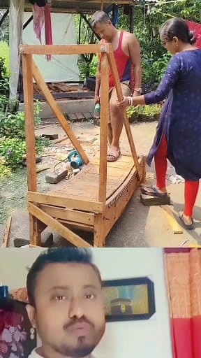 Homemade treadmill machine #reelsvideo #Treadmill #machine #treadmillworkout #foryoupageシforyou | Monir Vlogs