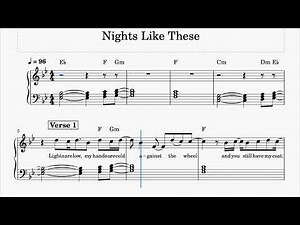Nights Like These (Benson Boone) piano sheet music