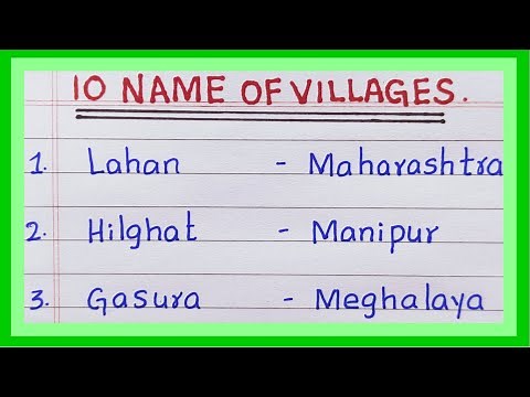 Name of Villages | in India | 10 Indian Villages Name | List of villages