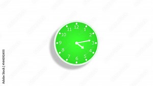 Minimalist Fast Forward Time Clock Animation, Countdown Clock Animation, Business Time Concept Clock Animation, Looping Analog Clock Animation Stock Video