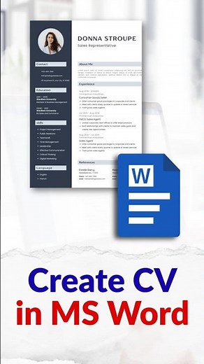 How to Make CV in Microsoft Word | Create a Resume