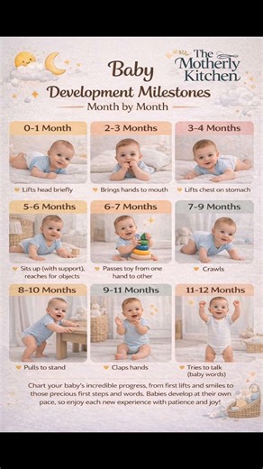 Baby Development Milestones: Month-by-Month Growth Guide (0–12 Months) #BabyMilestones #Babygrowth