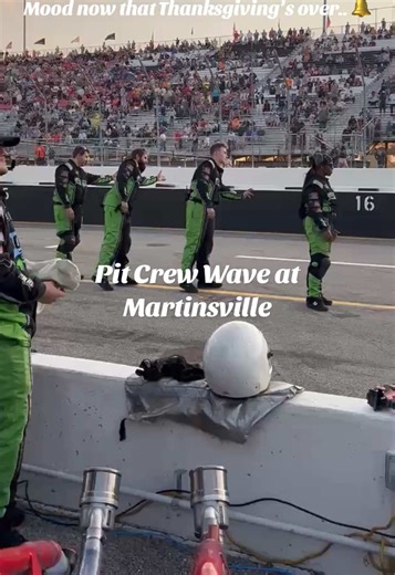 NASCAR Pit Crew Wave at Martinsville: A Holiday Moment