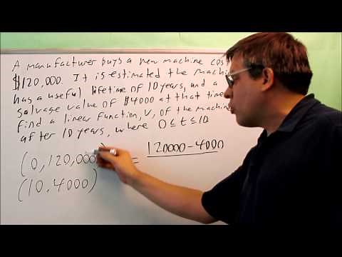 Write a Linear Function for Depreciation (Word Problem)