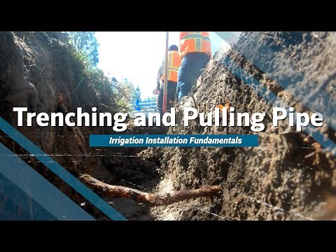 Trenching and Pulling Pipe for Efficient Irrigation Setup
