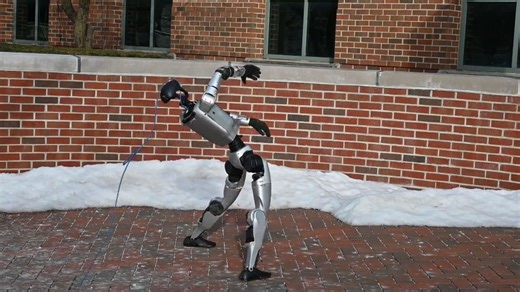 Humanoid robot rises after falls with new game-changing technology