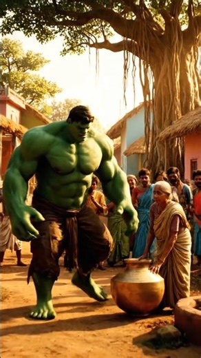 Poor Hulk’s Struggle | From Village Pain to Real Hero 😢💪| #hulk #hulklife #shorts |