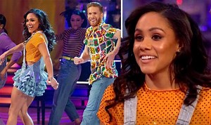 Strictly: Alex Scott emotional after making quarter-final