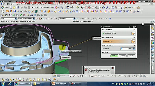 7.2 NX8同步建模-- 抽壳面-兄弟空间站（Shell Face）