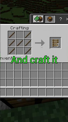 How To Make A Ladder In Minecraft 1.21 #youtubeshorts #minecraftshorts