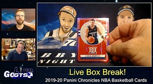 6.5K views · 55 reactions | We opened an AMAZING box of 2019-20 Panini Chronicles #NBA Basketball Cards on last night's show. Check out what we hit and gave away to some lucky live viewers! | Go GTS Live | Facebook
