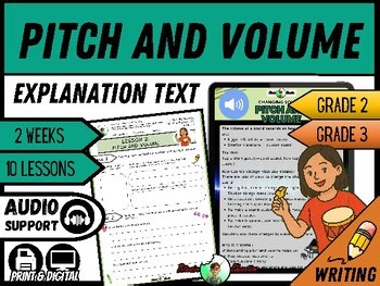 Changing Sounds: Pitch and Volume | Explanation Writing Pack | Grade 2/3