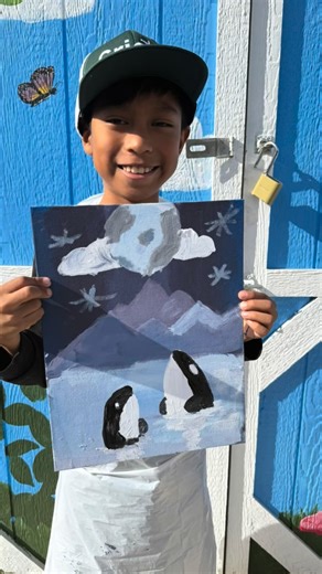 Apple Core Project Inc on Instagram: "The Arctic Painting Workshop made a splash last month! 🐋 🌊 We created artwork inspired by orcas while learning fun facts about the playful cetaceans. Did you know the orca is not a whale? They are the largest members of the dolphin family. 🐬 🌿Thanks to our friends at @bvmnh, we raffled off multiple museum tickets, and @applecoreproject gifted every child a new Arctic penguin friend! 🎨 This workshop concludes our Summer Art Studio series. Stay tuned for 