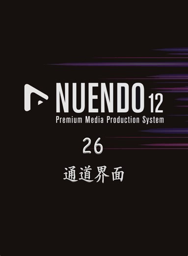 nuendo12教程系列-通道界面