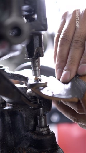 If you’ve ever looked at a pair of boots and wondered, how do they get those eyelets in there? Then this is the video for you! It may look easy to punch eyelets into boots, but it takes time and practice to master this part of the build. With some trusty old tools, steady hands, and a good eye, our bootmakers get it right every time. #jkboots #eyelets #handmade #madeintheusa | JK Boots