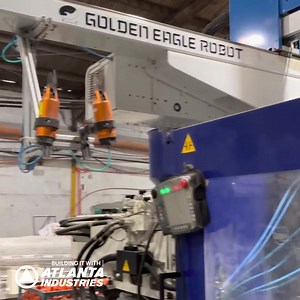 4.3K views · 74 reactions | Atlanta Industries employs a robotic arm to automate the manufacturing process of injection molding. This advanced technology ensures consistency in product quality while boosting productivity and safety. Learn more: https://atlanta.ph/ #BuildItWithAtlanta | Atlanta Industries | Facebook