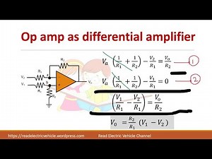 Operational Amplifier Op Amp as differential amplifier|derivation |CMRR| ch5