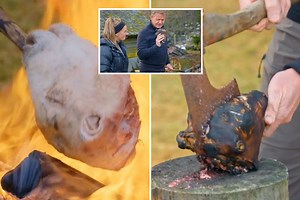 Gordon Ramsay cooks and eats a sheep's HEAD in gory scenes from show Uncharted