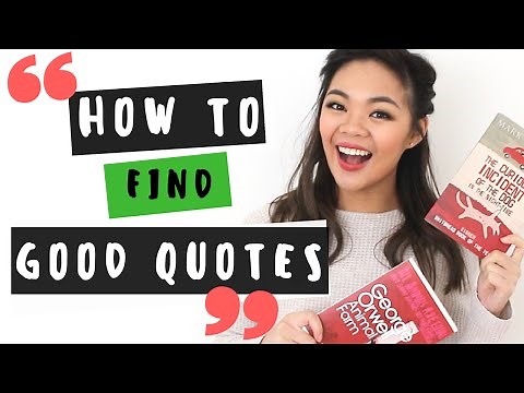 5 ways to find good quotes in English books | Back to school tips 2016