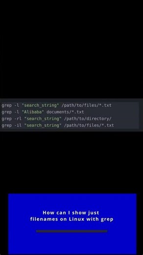 🐧 How can I show just filenames on Linux with grep 🐧 #linux #shell #cli #konsole #ubuntu #fedora