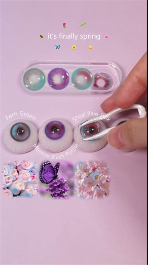 it's finally spring🌸colored contacts for spring looks