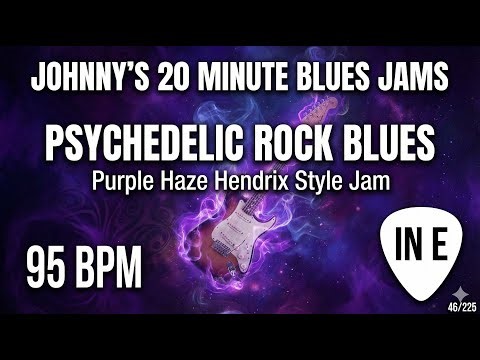 Psychedelic Rock Blues - 'Purple Haze' Hendrix Style Jam in E [95 BPM] 46/225