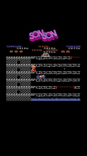 SonSon 02 – Classic Arcade Gameplay#shorts