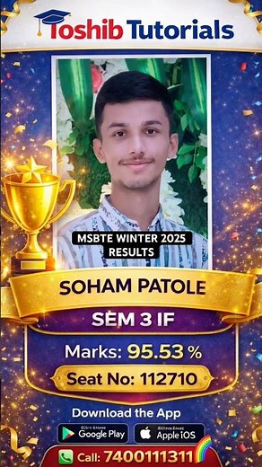 MSBTE WINTER 2025 RESULTS | Toshib Tutorials