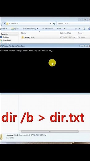 Create List of Files/ Folders in a Folder Automatically through Command Prompt ‪@asadrg‬ #shorts
