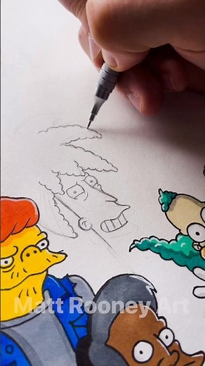 Draw Simpsons Sideshow bob