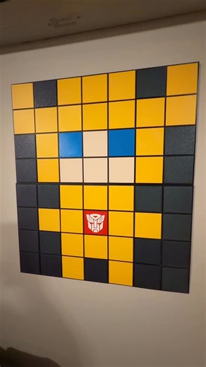Anthony Stuart on Instagram: "Mixels! Infinite pixel art grid system! 56 tile Transformers Bumble Bee #bambulab #bambuletsmakeit @bambulab_official #transformers #bumblebee"