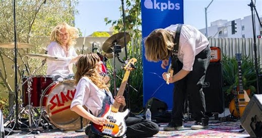 Slacker live at KPBS: Rising San Diego rock trio's full patio set