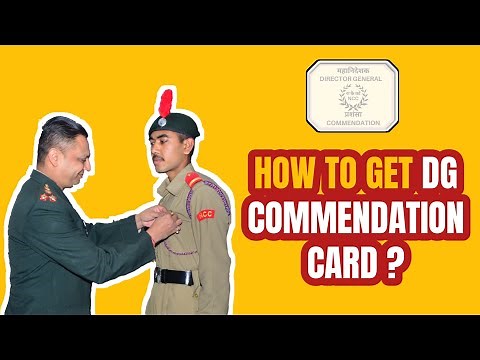 What is DG Commendation Card | DG Commendation Award | NCC Journey