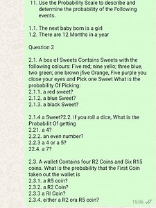 Use the Probability Scale to describe and determine the probabi... | Filo