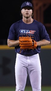 Throwing it back to Brett Phillips taking the mound at the NBC World Series in Wichita in 2024 during his comeback as a pitcher. Bringing the fun and bringing the heat! | National Baseball Congress World Series