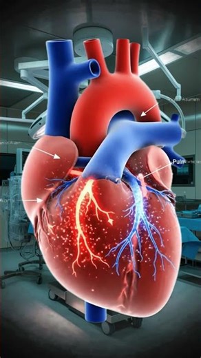Inside the Human Heart ❤️ | 3D Blood Flow Animation| shorts video
