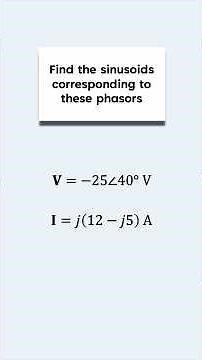 How to Convert Phasors to Sinusoids #electricalengineering