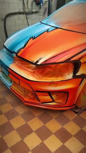 Handpainted Comic 2Face Polo Teaser Custom Car Paint Job