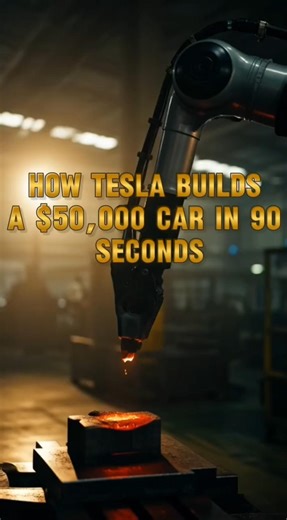How Tesla Builds a $50,000 Car in 90 Seconds #howitsmade #factoryprocess #tesla