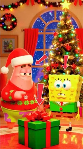 DOES SPONGEBOB GET A PRESENT FROM SANTA CLAUS? #shorts #spongebob