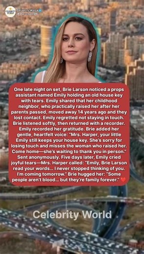 Brie Larson Helped a Woman Find Her Childhood Neighbor Who Raised Her... 😭❤️.