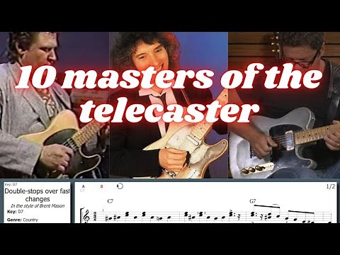 Top 10 Country chicken pickers / Telecaster guitar players (solos w TABS)