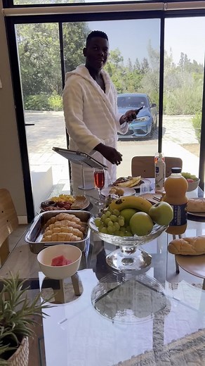 Morning Routine: Enjoying Breakfast and Checking Messages