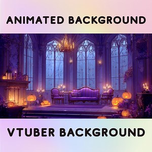Halloween Castle Vtuber Background | Live2d Twitch Youtube Overlay | Gothic Room Decor - Etsy Canada