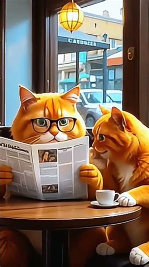 CAT READING 📚 #shorts #ai #cat