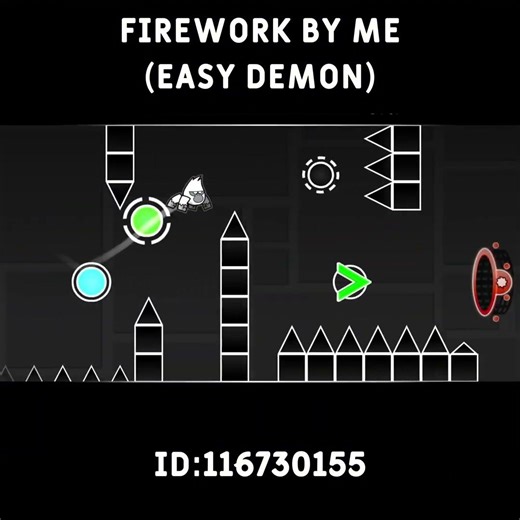 Firework showcase (easy demon layout) by me #geometrydash #gd #gaming #shorts