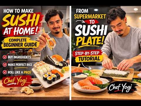 How to Make Sushi at Home / Supermarket to sushi plate | Chef Yogi