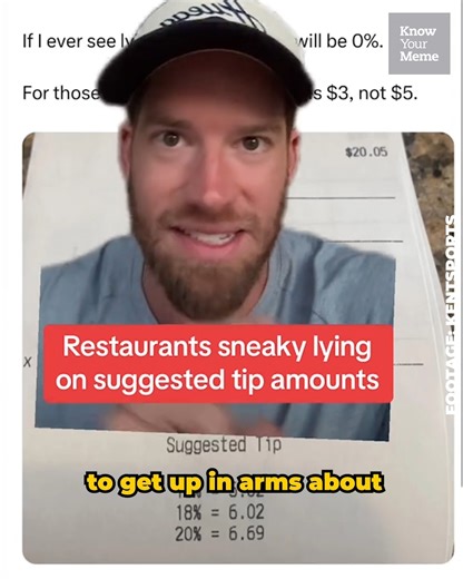 Double-check the suggested tip amount on your checks, the restaurant could be lying to you. | Know Your Meme