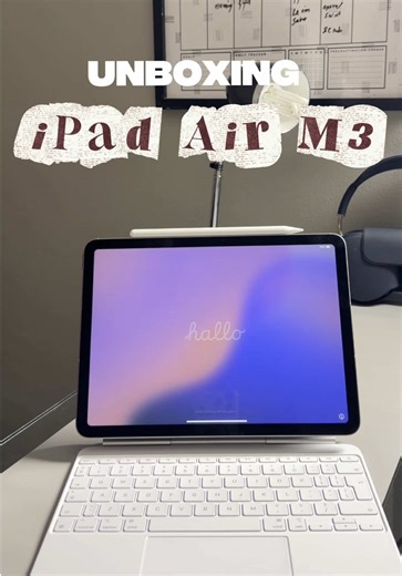 Upgraded my iPad eeep!🤭💕 life is worth living again Products: - iPad Air M3 11 inch - Apple Magic Keyboard - Apple Pencil Pro #ipadair #ipadunboxing #ipadair #unboxingipad #techtok